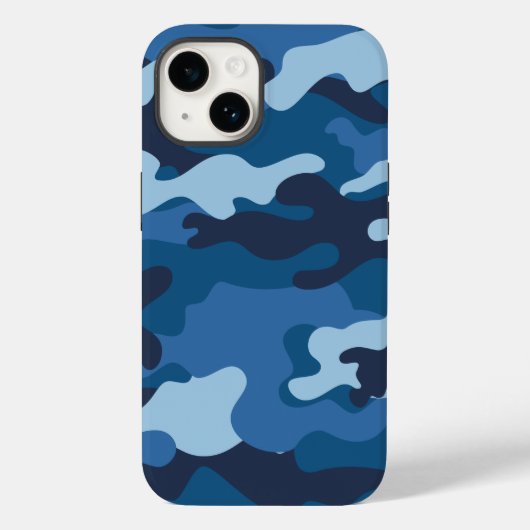 Cute Blue Camouflage Case-Mate iPhone Case (Achterkant)