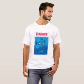 Cute Blue Cat “Paws” Funny Cat Lover T-Shirt (Devant entier)