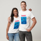 Cute Blue Cat “Paws” Funny Cat Lover T-Shirt (Unisexe)