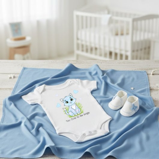 Cute blue cat romper