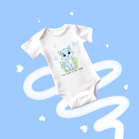 Cute blue cat romper