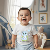 Cute blue cat romper