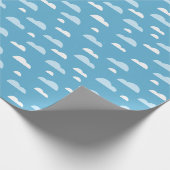 Cute Blue Clouds en Sky Cadeaupapier (Hoek)