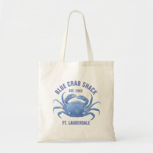 Cute Blue Crab Illustration Sjabloon Tote Bag