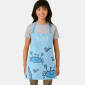 Cute Blue Crab Zee Animals Boy Name Schort (Insitu)