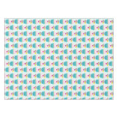 Cute Blue Cupcake met Kawaii Face Tafelkleed (Voorkant (Horizontaal))