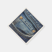 Cute Blue Denim Jeans Pocket Copper Studs Servet (Hoek)