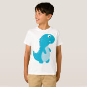 Cute blue Dino T-Shirt (Voorkant volledig)