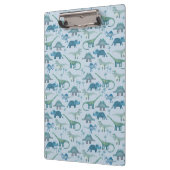Cute Blue Dinosaur Pattern Klembord (Links)