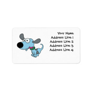 Cute Blue Doggie Etiket