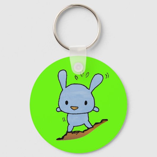 Cute blue Doggy Sleutelhanger (Voorkant)