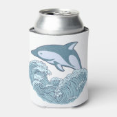 Cute blue dolphin blikjeskoeler (Blikje Voorkant)