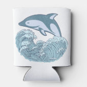 Cute blue dolphin blikjeskoeler (Achterkant)