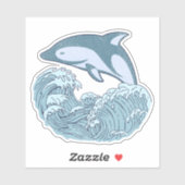 Cute blue dolphin sticker (Vel)
