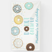Cute Blue Donut groeit op zaterdag Spandoek (Verticaal)