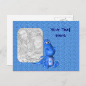 Cute Blue Dragon Photo Briefkaart (Voorkant / Achterkant)