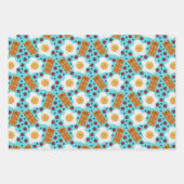 Cute Blue Eggs Bacon Strawberries Blueberries  Inpakpapier Vel (Voorkant)