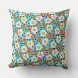 Cute Blue Eggs Bacon Strawberries Blueberries Kussen