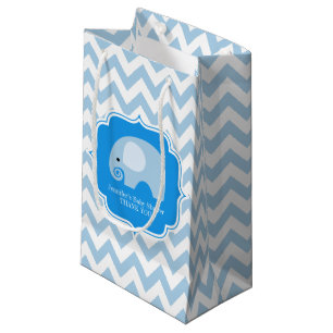 Cute Blue Elephant Baby shower Boy Party Custom Klein Cadeauzakje
