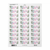 Cute Blue Elephant met Eucalyptus Address Etiket (Full Sheet)