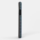 Cute Blue en Black Stippen Pattern iPhone Case (Achterkant/rechts)