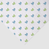Cute Blue en Green Baby Buggy Pattern Tissuepapier (Detail)