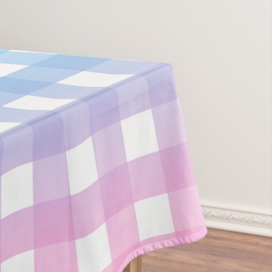 Cute Blue en Pink Gingham Play Tafelkleed (Voorbeeld)