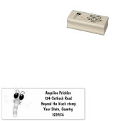 Cute blue en roze dragonfly cartoon illustratie 	rubberstempel (Gestempeld)