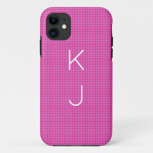 Cute Blue en Roze Stippen Pattern iPhone Case