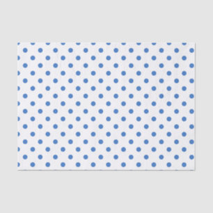 Cute Blue en White Polka Dot Tissuepapier