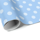Cute Blue en White Polka Dots Cadeaupapier (Rol Hoek)