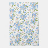 Cute Blue et rose Floral serviette de cuisine (Vertical)