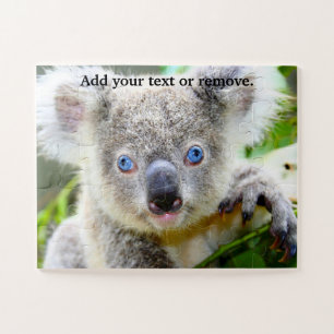 Cute blue eyed koala beer marsupial, Australië Legpuzzel