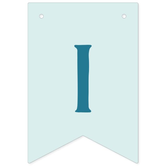 Cute Blue First Birthday Balloon Banner (Derde vlag)