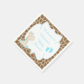Cute Blue Giraffe Baby shower Servet (Hoek)