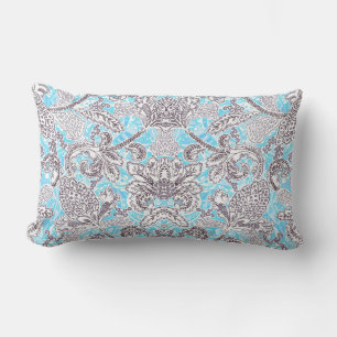 Cute blue gray klassieke floral kussen
