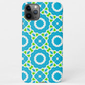 Cute Blue Green and White Mosaic Geometric Pattern iPhone Hoesje (Achterkant)