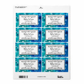 Cute Blue Green White Shipping Label (Full Sheet)