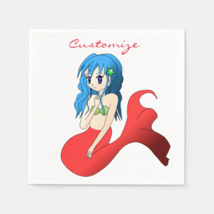 Cute Blue-haring Mermaid Thunder_Cove Servet