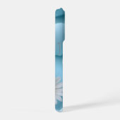 Cute Blue Heart Floral Phone Sticker (Côté droit)