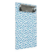 Cute Blue Heart Mini Clipboard Mini Klembord (Schuin)