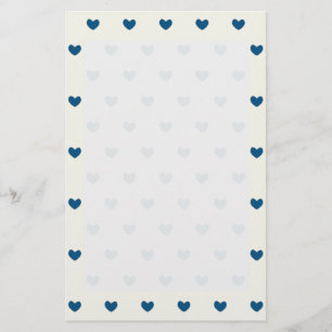 Cute Blue Hearts Patroon Briefpapier