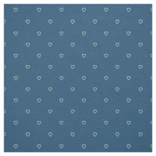 Cute Blue Hearts Patroon Stof