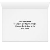 Cute Blue Hippo Carte photo personnalisé (Intérieur Horizontal (Bas))