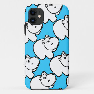 Cute Blue Hippo iPhone 11 Hoesje