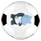 CUTE BLUE HIPPO VOETBAL (Gedraaid)