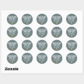 Cute Blue Homemade met Love Ronde Sticker (Vel)