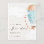 Cute Blue Hot Air ballon Clouds Star I heeft zich Briefkaart (Voorkant)