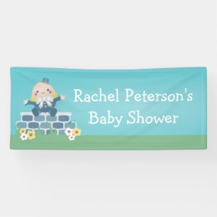 Cute Blue Humpty Dumpty Baby shower Party Spandoek