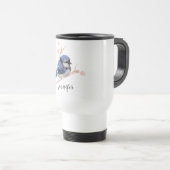 Cute Blue Jay Bird Voyage personnalisé Mug (Devant droit)